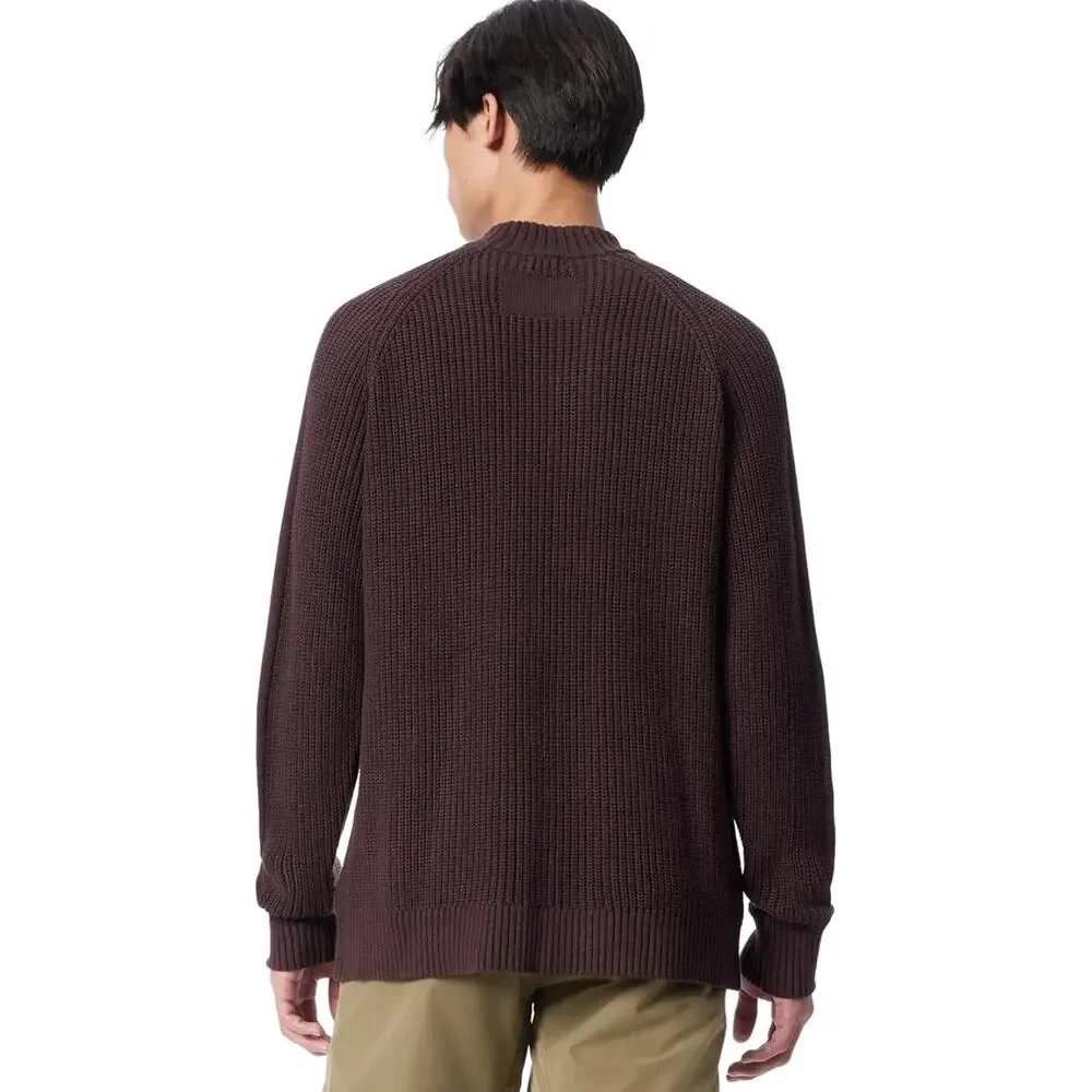 Cross Eyed Moose Mens Refractor Crew Neck Knit Sweater Sz XXL Brown Plum